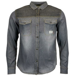 Chemise en jean contrastante à manches longues Jack South pour homme